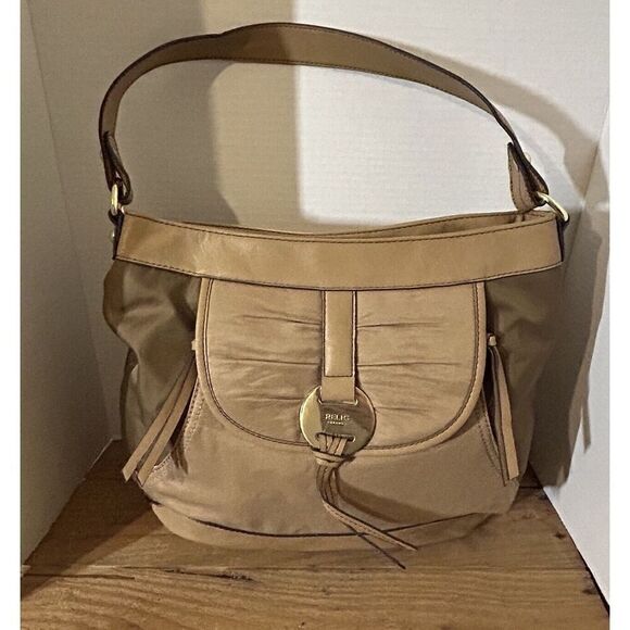 RELIC by Fossil Tan Beige Faux Leather Shoulder Bag Handbag Purse - Picture 1 of 7